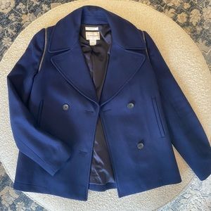 Club Monaco Italian Wool Navy Short Coat size xs